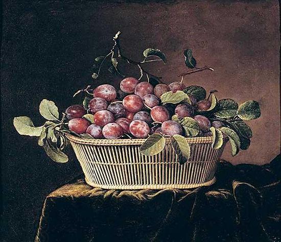 unknow artist Basket of Plums oil painting picture